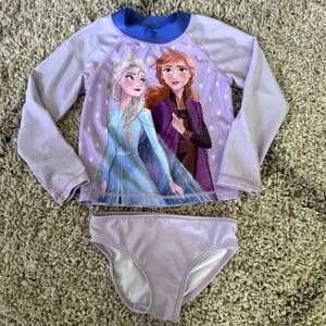 Frozen II Disney Toddler Girl Swim Suit Anna & Elsa size 4T